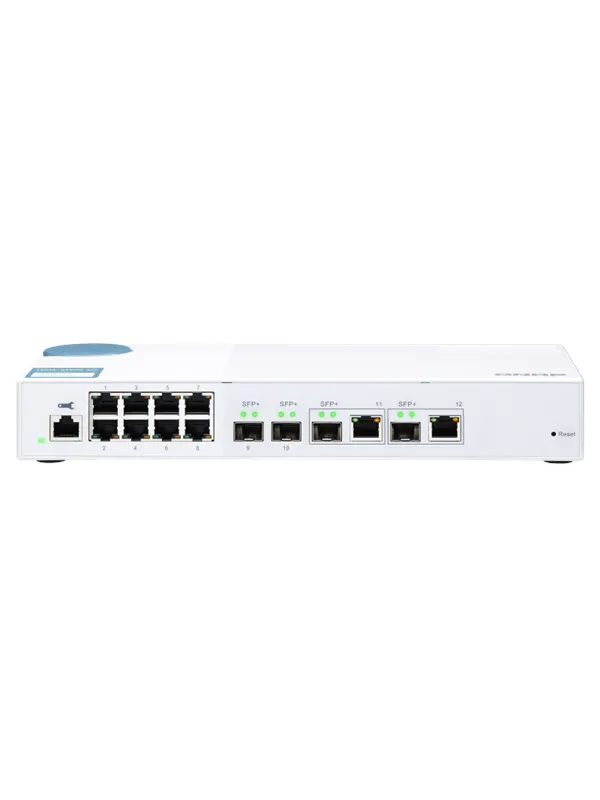 QNAP QSW-M408-2C Entry-level 10GbE Layer 2 Web Managed Switch for SMB Network Deployment