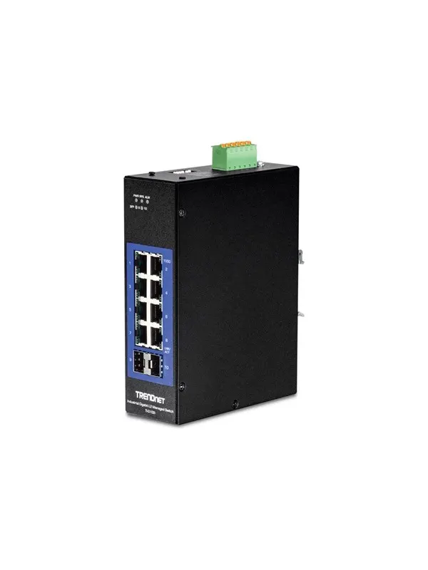 TRENDnet TI-G102i 10-Port Industrial Gigabit L2 Managed DIN-Rail Switch