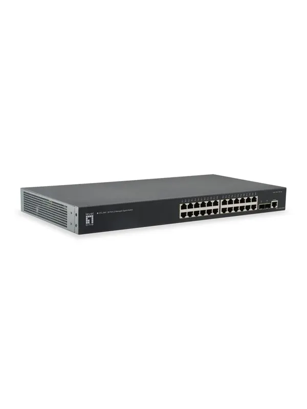 LevelOne GTL-2661 KILBY 26-Port L2 Managed Gigabit Switch 24 Gigabit RJ45 Ports 2 x 10G SFP+ Uplinks