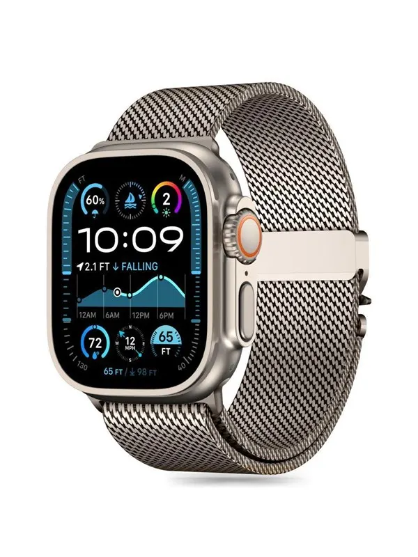 Tech-Protect Milano Strap for Apple Watch 6 / 7 / 8 / 9 / 10 / SE / Ultra 1 / 2 (44 / 45 / 46 / 49 MM) - Titanium