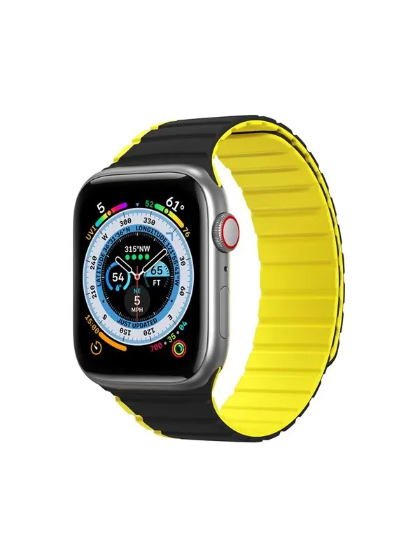 Dux Ducis Apple Watch SE 9 8 7 6 5 4 3 2 1 (41 40 38 mm) Strap (LD Version) - Black & Yellow