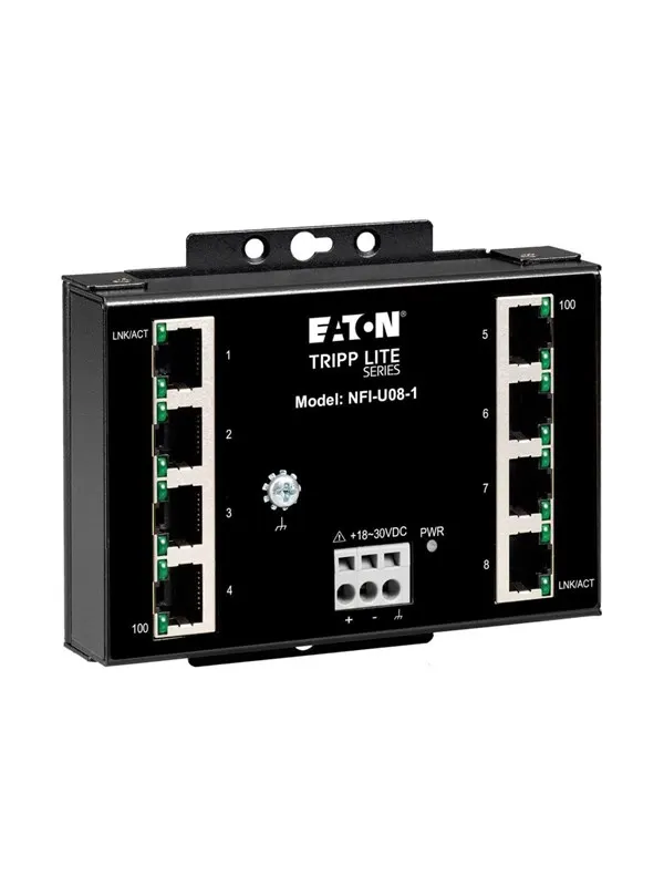 Tripp Lite Eaton  series Industrial Ethernet Switch 8-Port Unmanaged - 10/100 Mbps Ruggedized DIN/Wall Mount