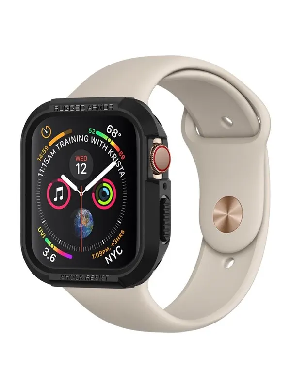 Spigen Rugged Armor - black - Apple Watch 45mm/44mm