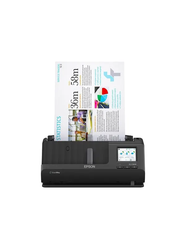 Epson ES-C380W - sheetfed scanner - desktop - USB 2.0 Wi-Fi(n)