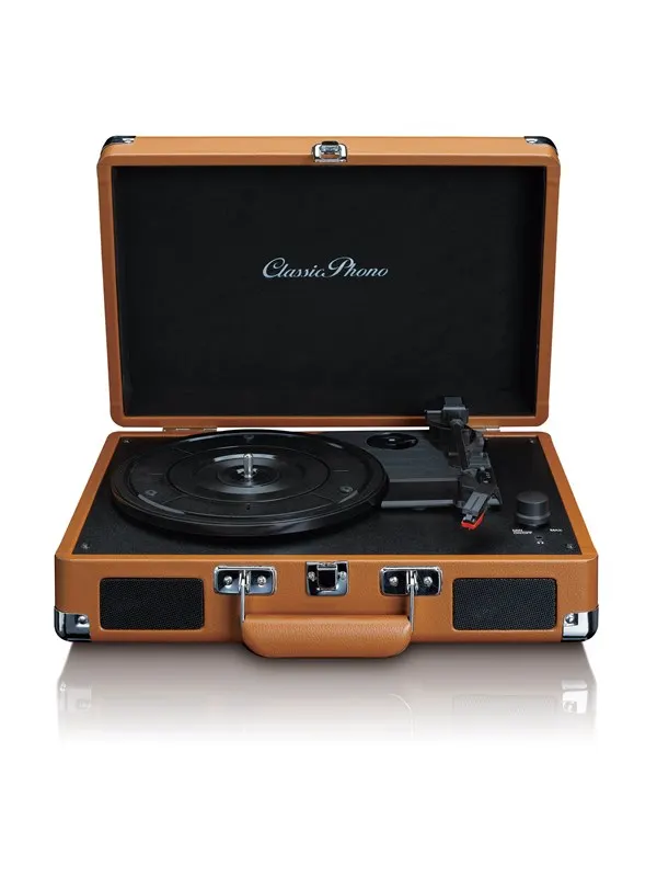 Lenco PHONO TT-10BN - Suitcase Record Player with speakers - Brown - Skivspelare Brown