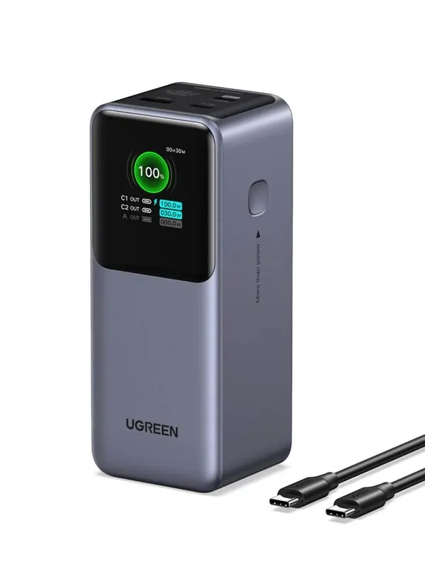 UGREEN 130 W Snabbladdande Powerbank - Grå - 20 000 mAh - 20000 mAh