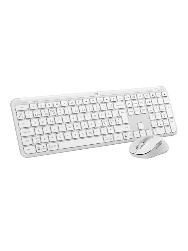 Logitech Signature Slim Combo MK950 - Off-White - Tastatur &amp; Mus set - Nordisk - Vit