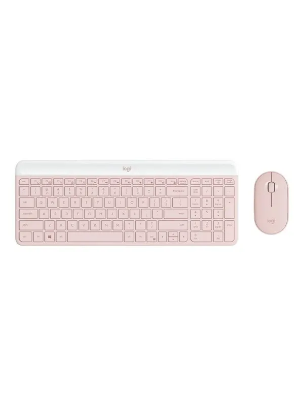 Logitech Slim Wireless Combo MK470 - Tastatur & Mus set - Universal - Rosa