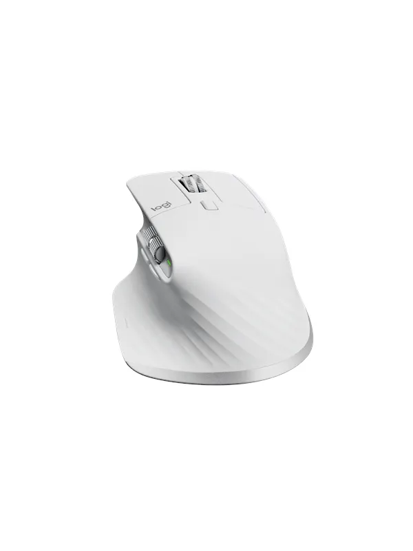 Logitech MX Master 3S Performance Wireless Mouse - Pale Grey - Ergonomisk mus - Laser - 7 knappar - Vit