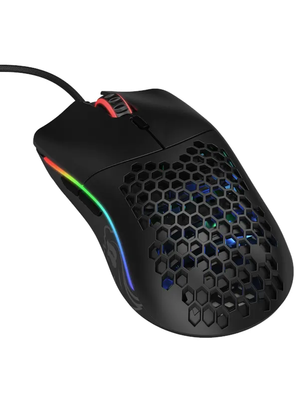 Glorious Model O - Matte Black - Gamingmus - Optic - 6 knappar - Svart med RGB ljus