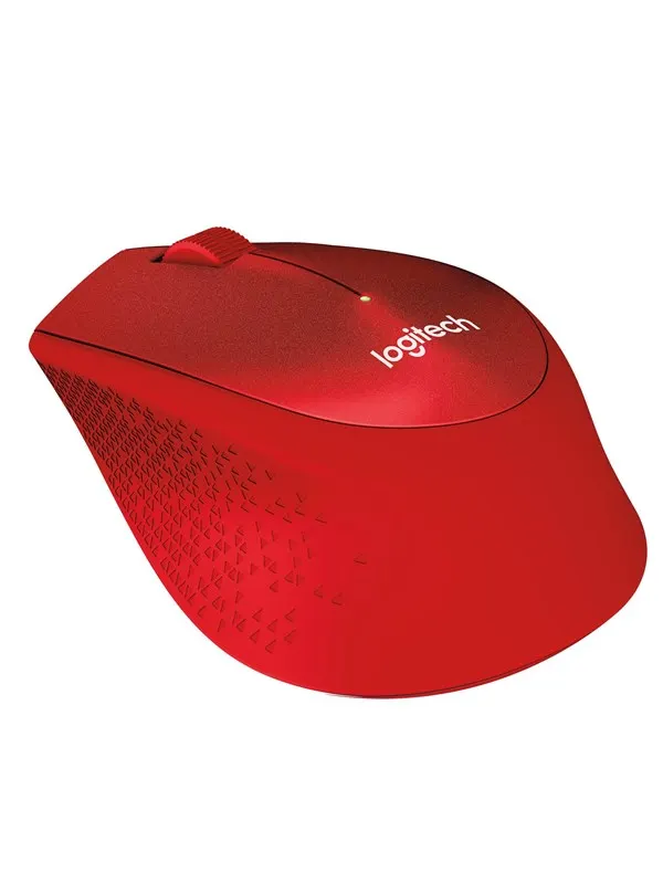 Logitech M330 Silent Plus - Mouse - Optic - 3 knappar - Röd