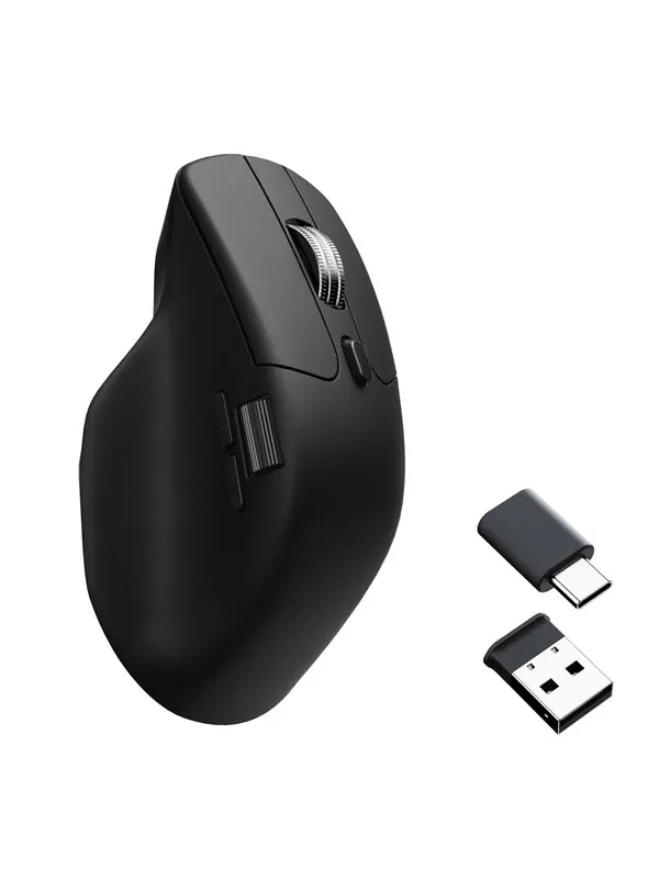 Keychron M6 Silent - Lätt 86 g Trådlös 1K - Ergonomisk mus - Optic - 6 knappar - Svart