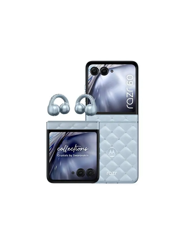 Motorola razr 60 256GB/8GB - PANTONE Ice Melt - with moto buds loop with crystals by Swarovski