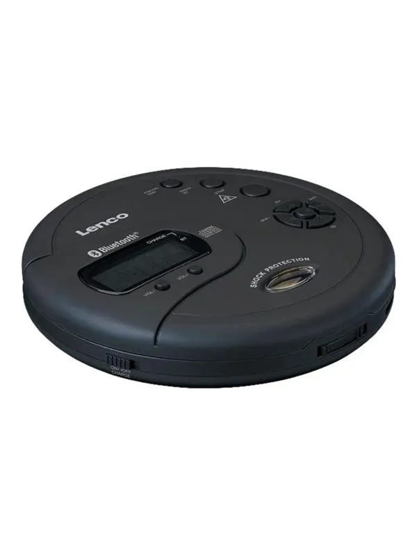 Lenco CD-300BK - Portable Bluetooth® CD-MP3 player with antishock - Black