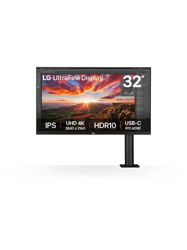 32" LG UltraFine Ergo 32UN880K-B - 3840x2160 (4K) - 60Hz - IPS - 60W USB-C