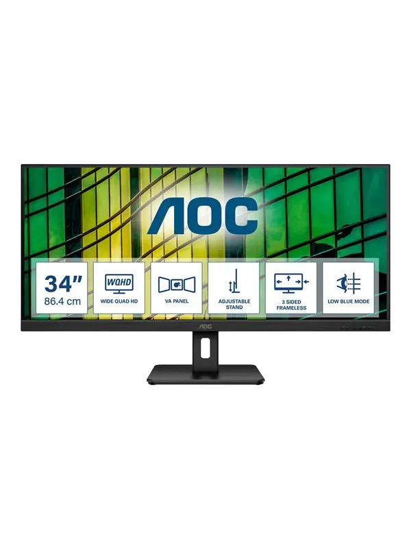 34" AOC U34E2M - 3440x1440 (UWQHD) - 100Hz - VA