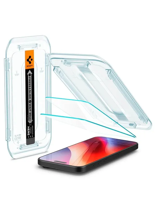 Spigen Glass tR EZ Fit 2 Pack - transparency - iPhone 17 Pro Max/16 Pro Max