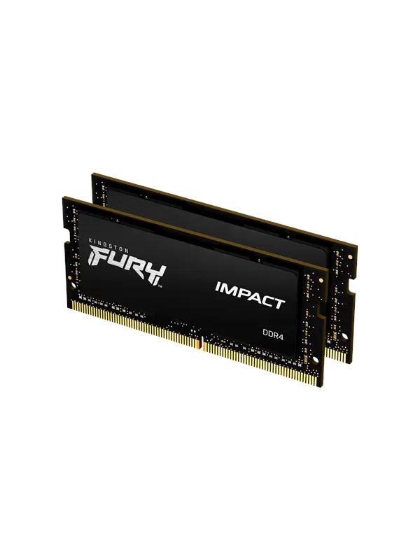 Kingston FURY Impact DDR4-3200 - 16GB - CL20 - Dual Channel (2 pcs) - Intel XMP - Svart