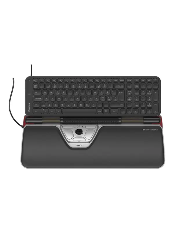 Contour RollerMouse Red Plus & Balance Mid-Size Keyboard Combo Wired PN Layout - Tastatur & Mus set - Nordisk