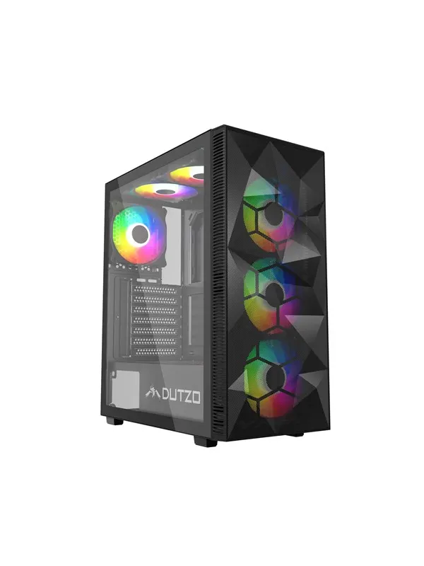 DUTZO C331 PWM ARGB - Chassi - Miditower - Svart