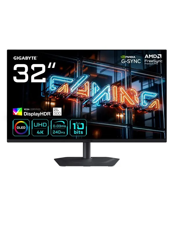32" GIGABYTE MO32U24 - 3840x2160 (UHD) - 240Hz - QD-OLED