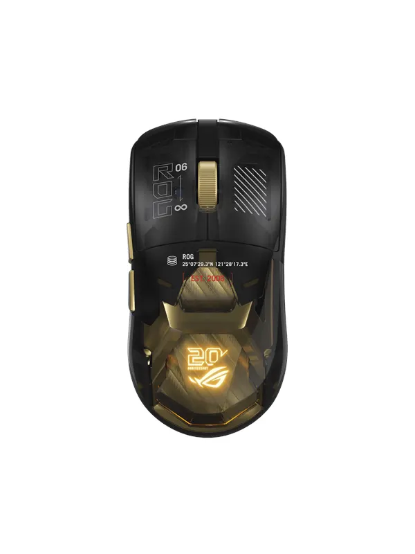 ASUS ROG Harpe II Extreme Edition 20 - Gamingmus - Optic - 5 knappar - Svart