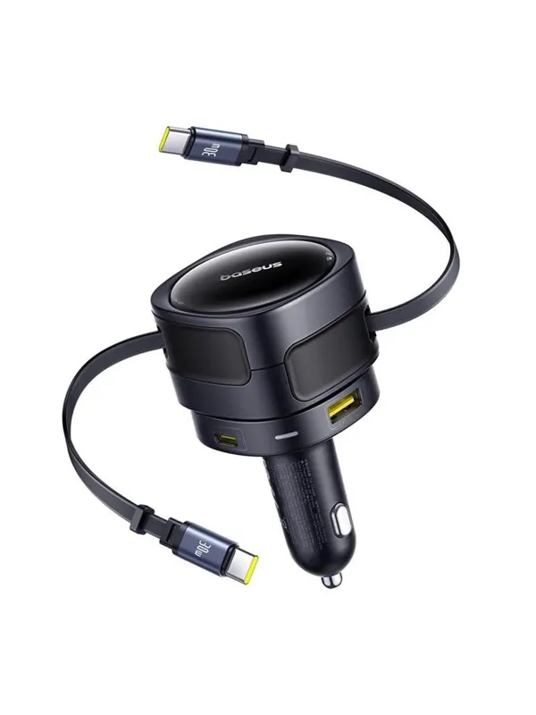 Baseus Enjoyment Max Car Charger 90W USB-C x2 USB-A USB-C Ports - Black