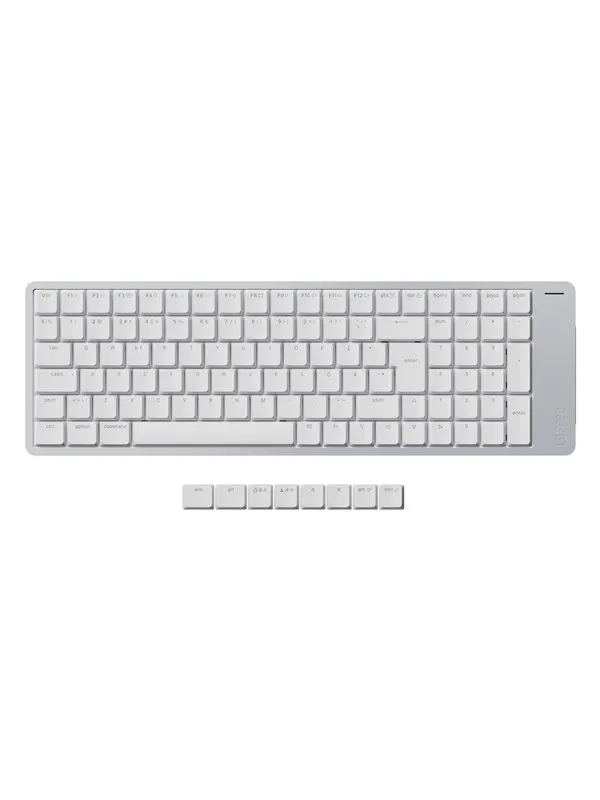 Lofree Flow 2 100 Silver - Kailh Void Silent - Tangentbord - Nordisk - Vit