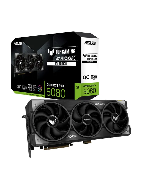 ASUS GeForce RTX 5080 TUF BTF OC - 16GB GDDR7 RAM - Grafikkort