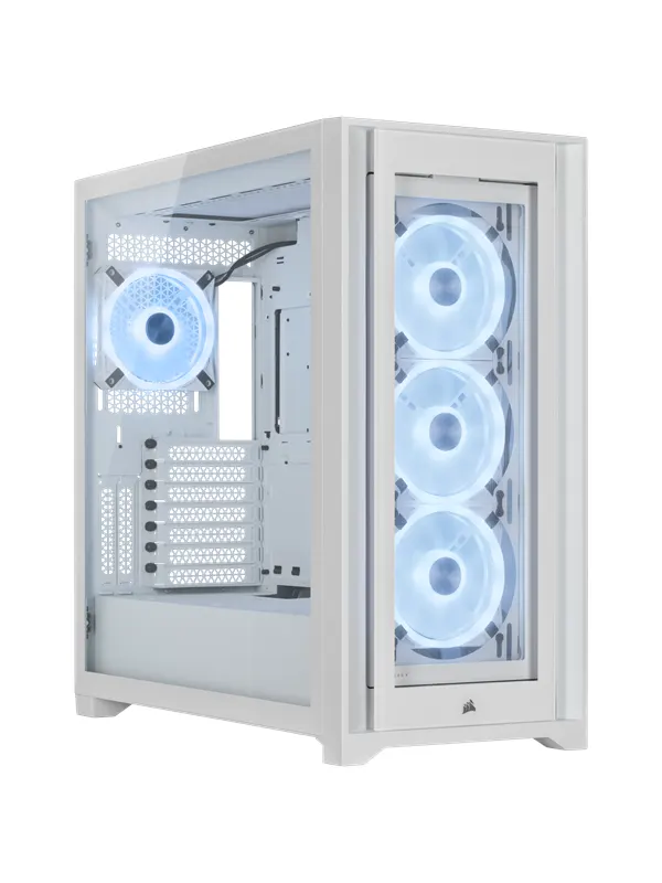 Corsair iCUE 5000X RGB QL Edition - White - Chassi - Miditower - Vit