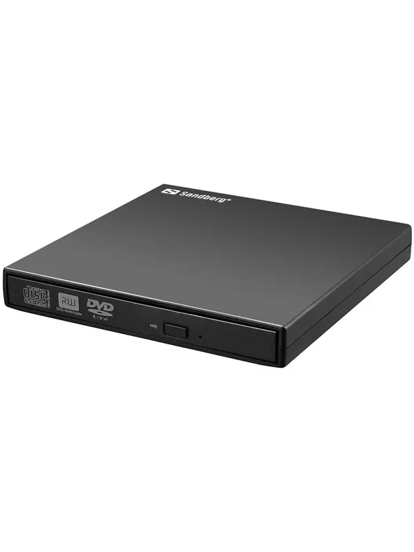 Sandberg USB Mini DVD-brännare - DVD-RW-enhet - DVD-RW (Brännare) - USB 2.0 - Svart