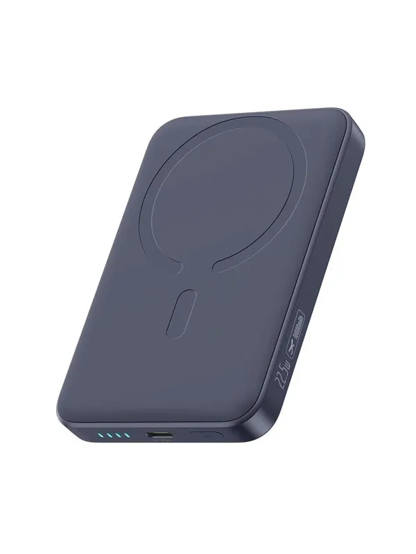 Baseus EnerFill FM11 10000mAh 22.5W MagSafe Compatible Power Bank with Black Basues Simple USB-C 20V/3A 30cm Cable - Dark Gray - 10000 mAh
