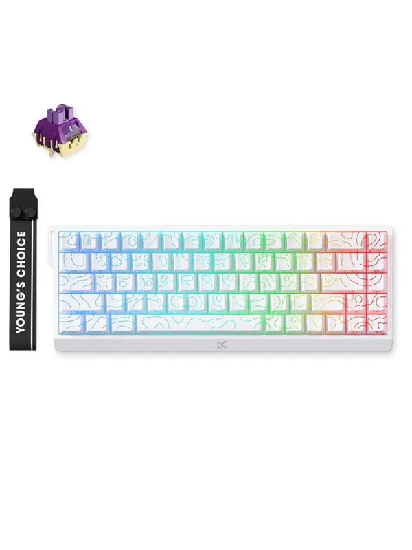 MCHOSE Ace 68 TTC Dragon Lord Hall Effect - Gaming Keyboard - Utan numpad - Engelska (US) - Vit