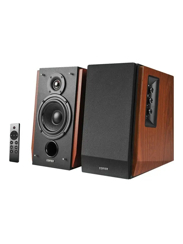 Edifier R1700BTS - 4" Bluetooth Bookshelf Speakers - 66W - Brown