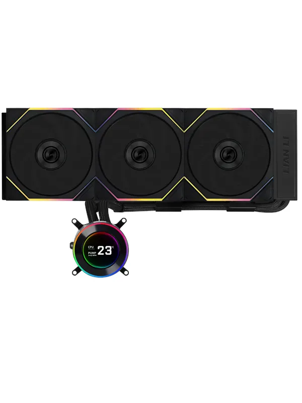 Lian Li Hydroshift II LCD-C 360TL Wireless Black - CPU Vattenkylare - Max 28 dBA