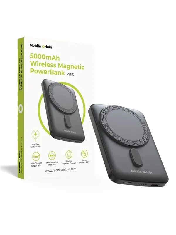 Mobile Origin Wireless Magnetic PowerBank 5000mAh PB10 - 5000 mAh