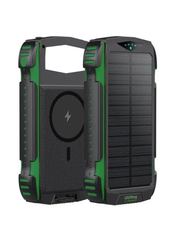 4smarts TitanPack Solar Power Bank - Green - 20000 mAh