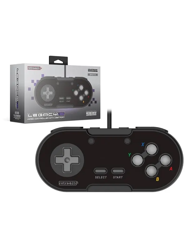 Retro-Bit Legacy 16 USB Pad - Black - Wired Controller - MAC
