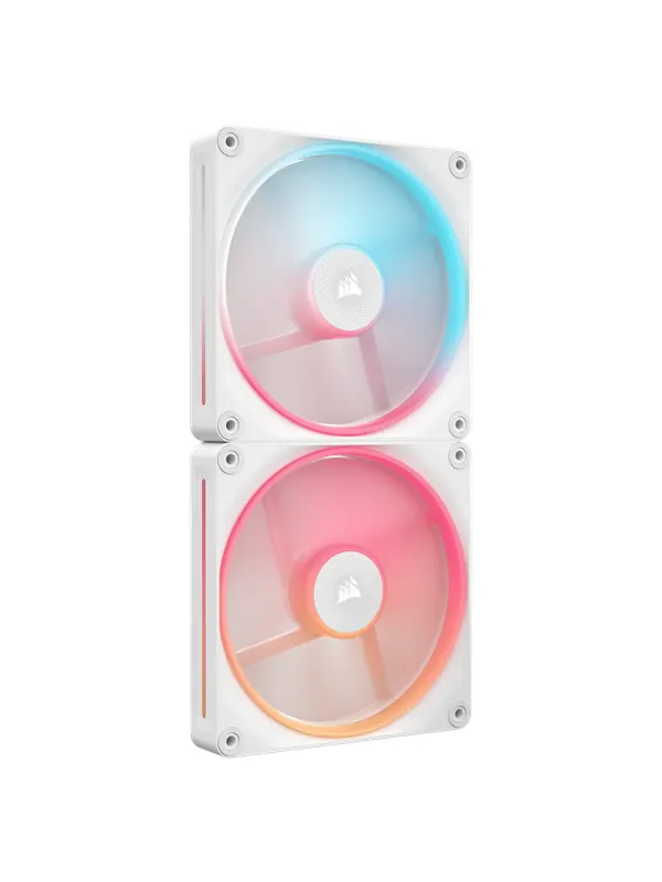 Corsair iCUE LINK LX140-R 2-pack - Chassi fläkt - 140mm - Vit med RGB-ljus - 37 dBA