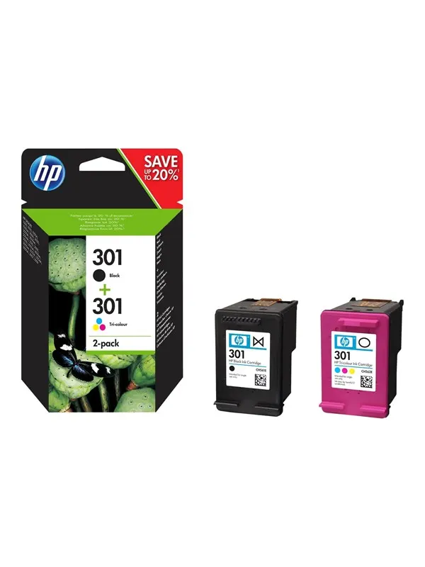 HP 301 / N9J72AE 2-Pack Black (Magenta Cyan Yellow)