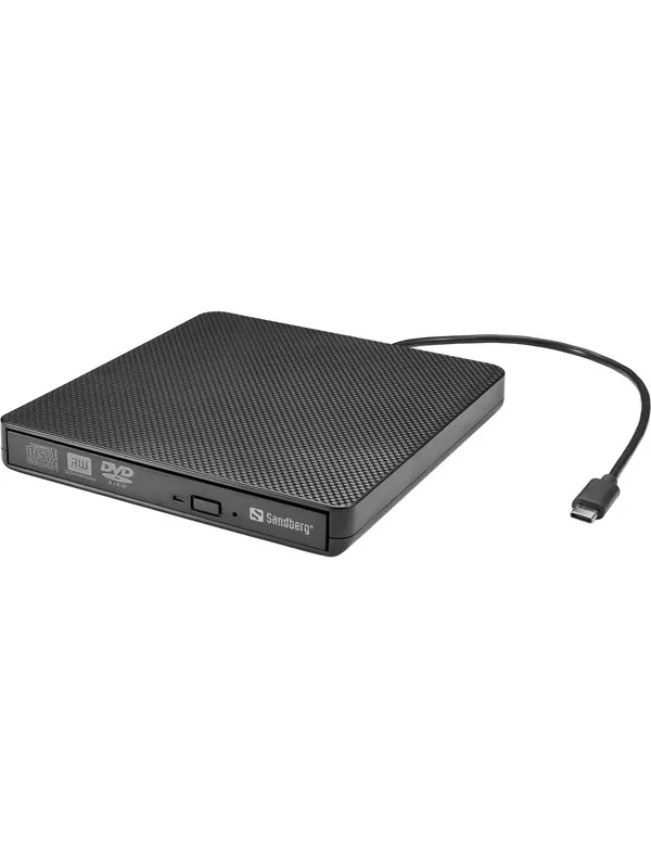 Sandberg USB-C/A DVD Burner - CD-RW (Brännare) - USB-C - Svart