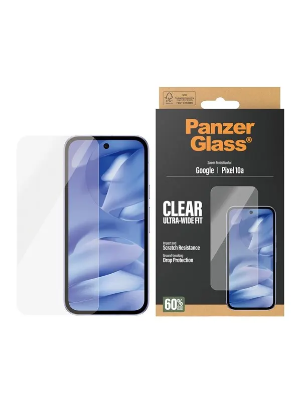 PanzerGlass Screen Protector Google Pixel 10a | Ultra-Wide Fit