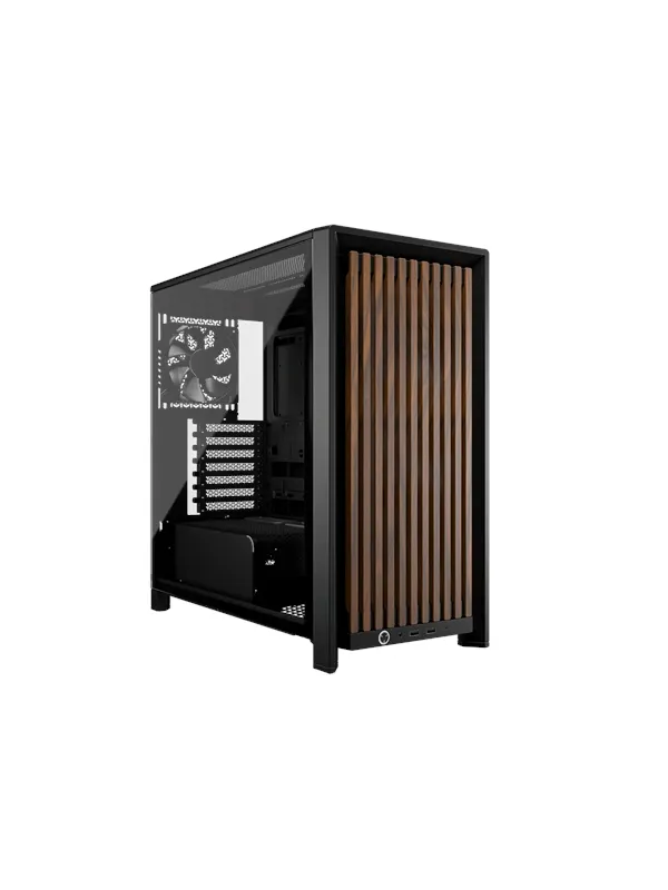 Corsair FRAME 4000D Wood RS (Black &amp; Walnut) - Chassi - Miditower - Svart