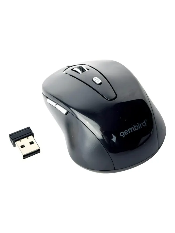 Gembird Wireless optical mouse 6B-01 - Mouse - Optic - 6 knappar - Svart