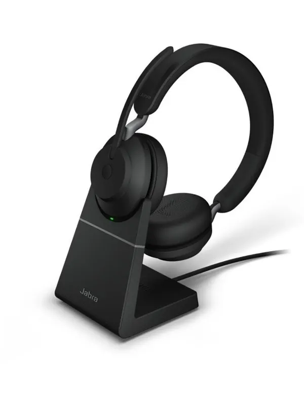 Jabra Evolve2 65 Link380a UC Stereo Stand Black