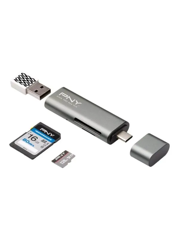 PNY USB-C CARD READER + USB-A ADAP ACCS