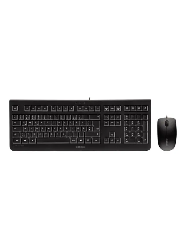 Cherry DC 2000 - Desktop Set - Tastatur &amp; Mus set - Nordisk - Svart