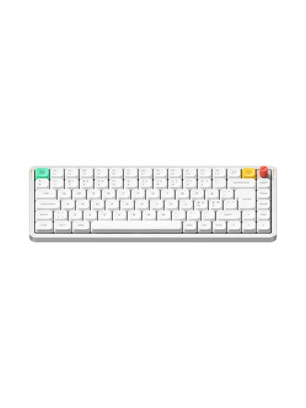 NuPhy Air75 V3 Nova White - Blush nano (Silent) - Gaming Keyboard - Utan numpad - Nordisk - Vit
