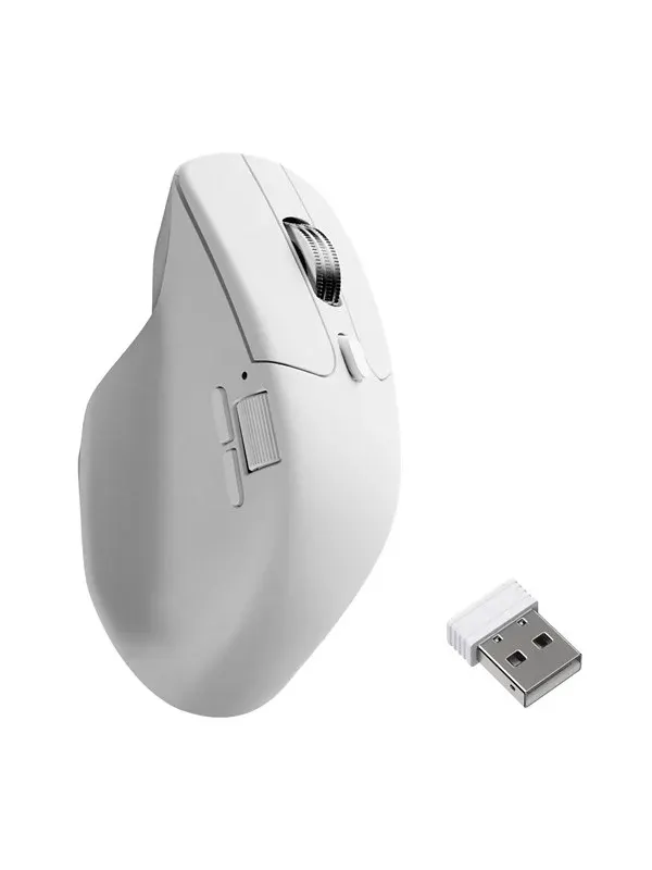 Keychron M6 Silent - Light 86g Wireless 8K - Gamingmus - Optic - 6 knappar - Vit