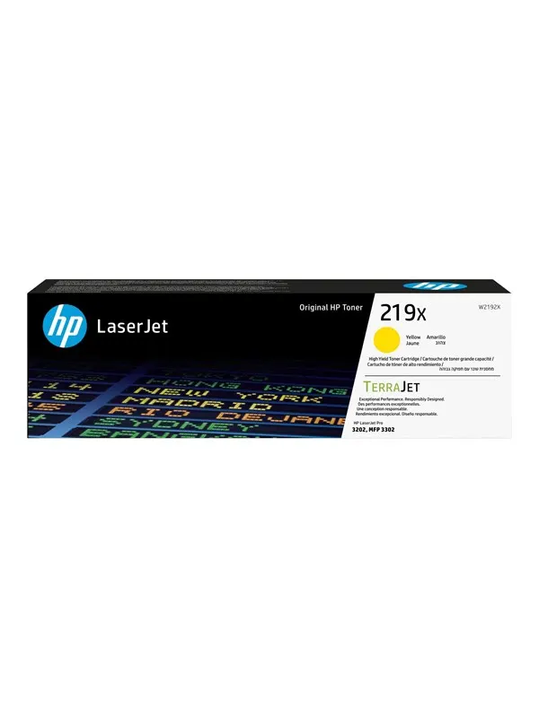 HP 219X / W2192X High Capacity Yellow Toner